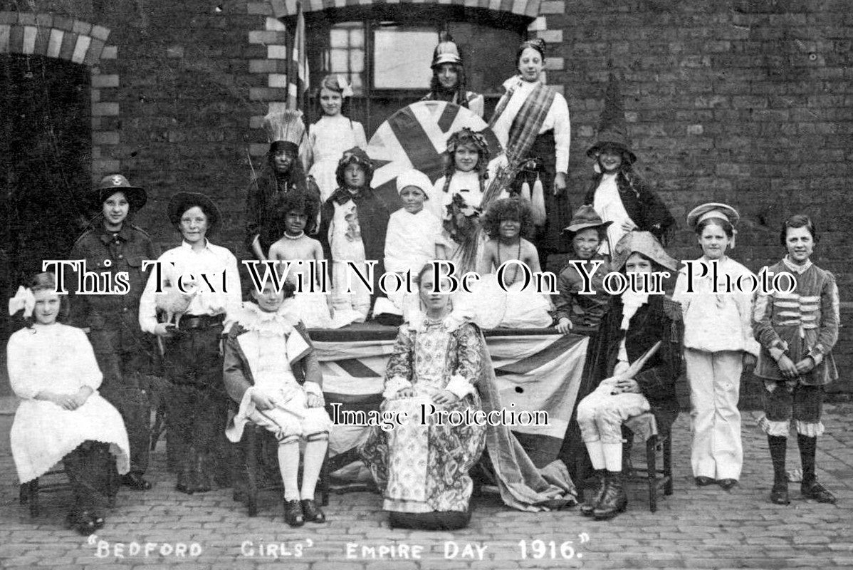 BF 1246 - Bedford Girls Empire Day, Bedfordshire 1916