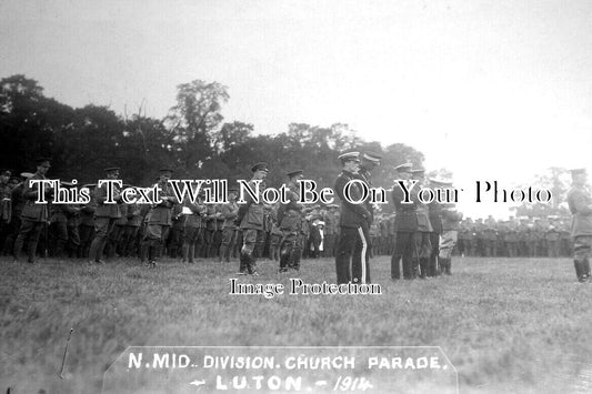 BF 1314 - N Mid Division, Church Parade, Luton, Bedfordshire 1914 WW1