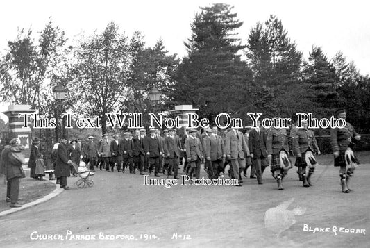 BF 1393 - Church Parade, Bedford, Bedfordshire 1914 WW1