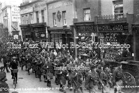 BF 1553 - 6th Gordon Highlanders Leaving Bedford 1914 WW1