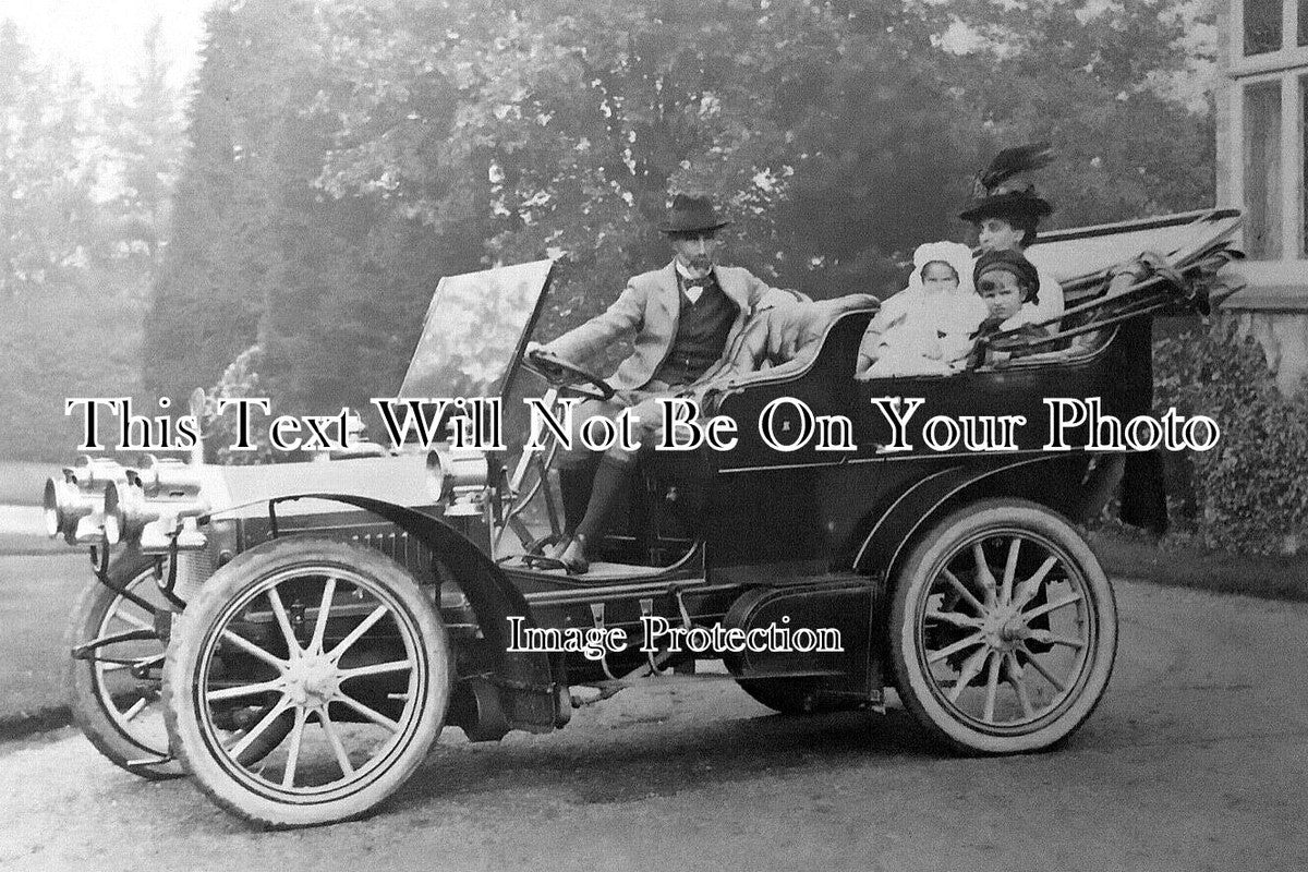 BF 1556 - Family In Early Motor Car, Bedfordshire