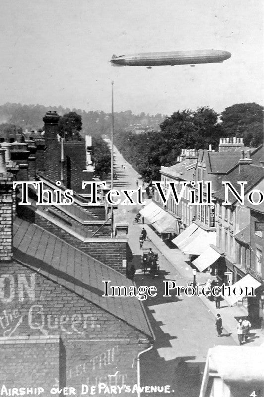 BF 169 - Airship R31 Over De Parys Avenue, Bedford, Bedfordshire