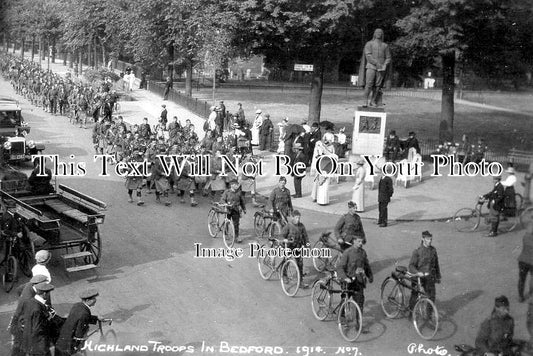 BF 1746 - Highland Troops In Bedford, Bedfordshire 1914 WW1