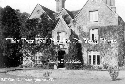 BF 332 - Beckerings Park Lodge, Ridgmont, Bedfordshire c1920