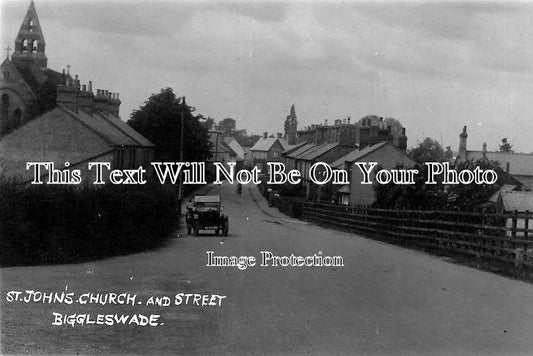 BF 485 - St Johns Street & Church, Biggleswade, Bedfordshire