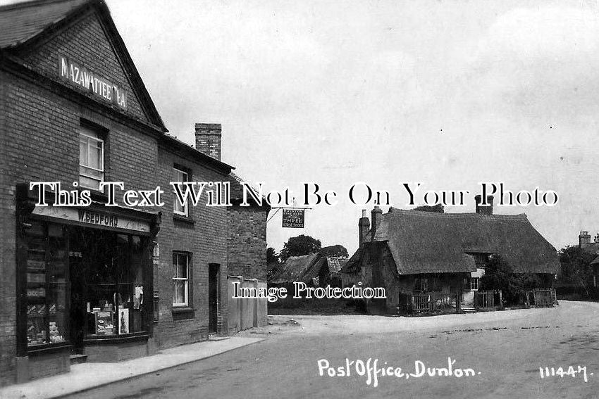 BF 568 - Post Office & Three Horse Shoes Inn, Dunton, Bedfordshire c1929