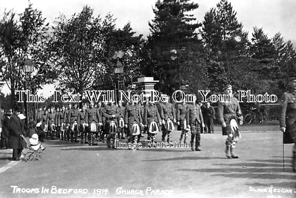 BF 685 - The Troops In Bedford, Church Parade, Bedfordshire 1914