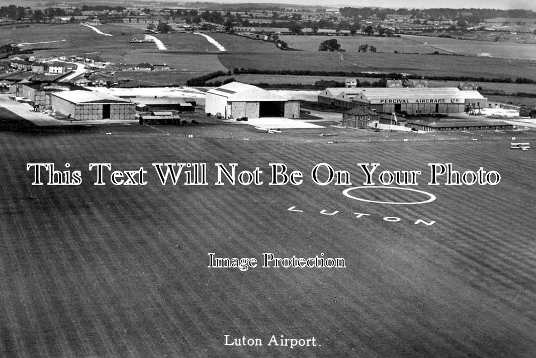 BF 699 - Aerial View Of Luton Airport, Bedfordshire 1938