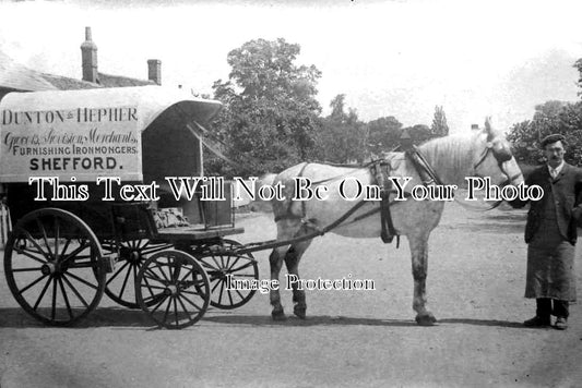BF 842 - Dunton & Hephe Grocers Cart, Shefford, Bedfordshire c1910