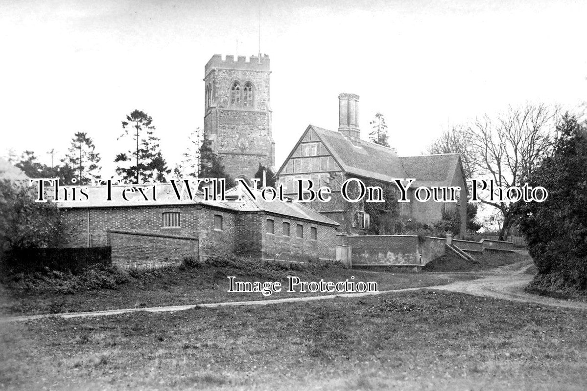 BF 900 - Manor House Farm & Church, Husborne Crawley, Bedfordshire c1905