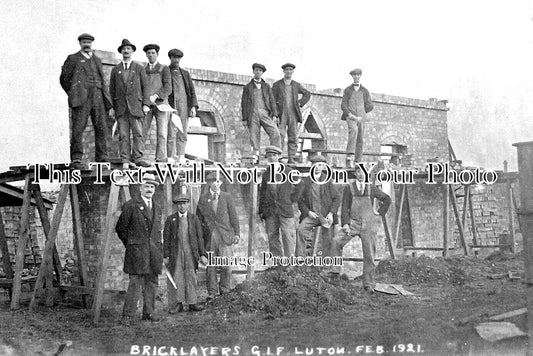 BF 919 - Bricklayers GIF, Luton, Bedfordshire c1921