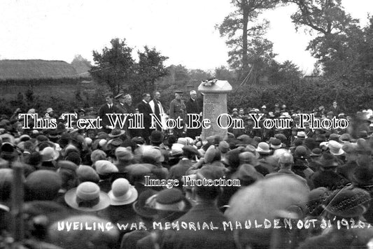 BF 982 - Unveiling Maulden War Memorial, Bedfordshire 1920