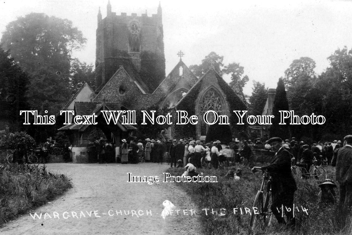 BK 1040 - Wargrave Church After The Fire, Suffragettes, Berkshire 1914