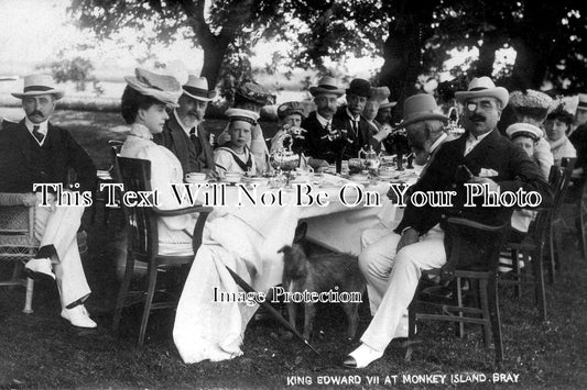 BK 1049 - King Edward VII At Tea Party, Monkey Island, Bray, Berkshire