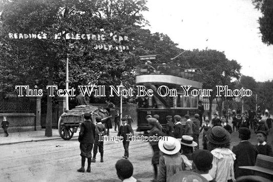 BK 1526 - Readings First Electric Car, Berkshire 1903