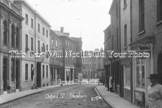 BK 153 - Oxford Street, Newbury, Berkshire c1910 Chequers Hotel