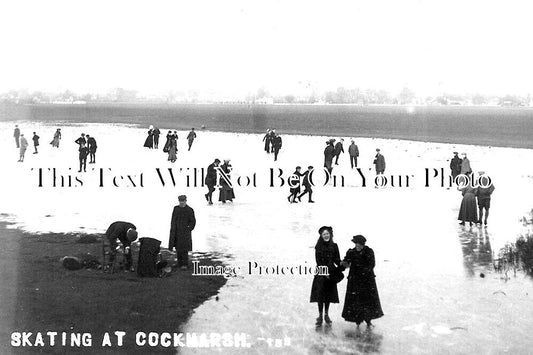 BK 1881 - Ice Skating At Cock Marsh Common, Berkshire