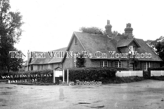BK 2195 - Binfield War Memorial, Berkshire