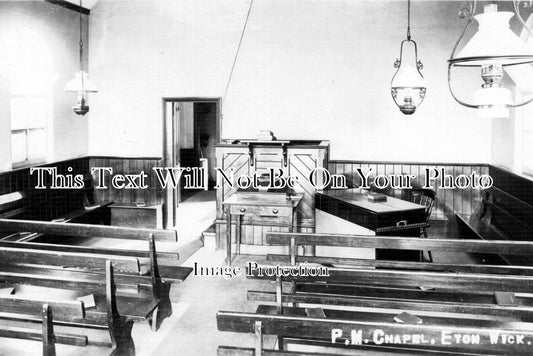 BK 25 - Eton Wick Primitive Methodist Chapel Interior, Berkshire c1908