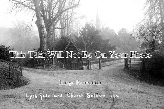 BK 2676 - Lych Gate & Church, Sulham, Berkshire c1909