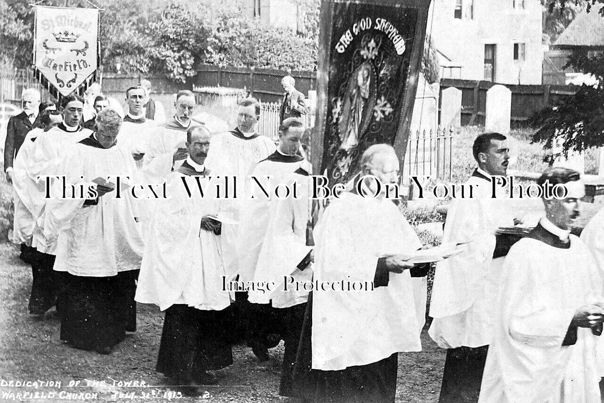 BK 2856 - Dedication Of The Tower, Warfield Church, Berkshire 1913