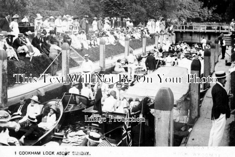 BK 422 - Cookham Lock, Ascot Sunday, Berkshire 1912