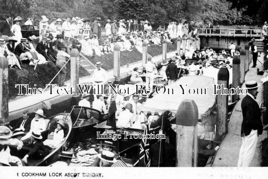 BK 422 - Cookham Lock, Ascot Sunday, Berkshire 1912