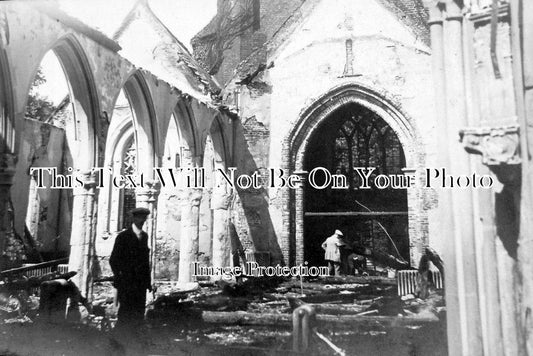 BK 483 - Suffragette Fire, Wargrave Church, Berkshire 1914