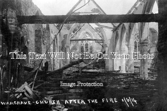 BK 496 - Suffragette Fire, Wargrave Church, Berkshire 1914