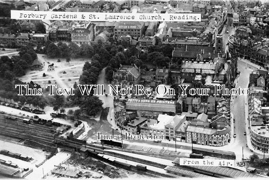 BK 583 - Aerial View Of Forbury Gardens, Reading, Berkshire c1930