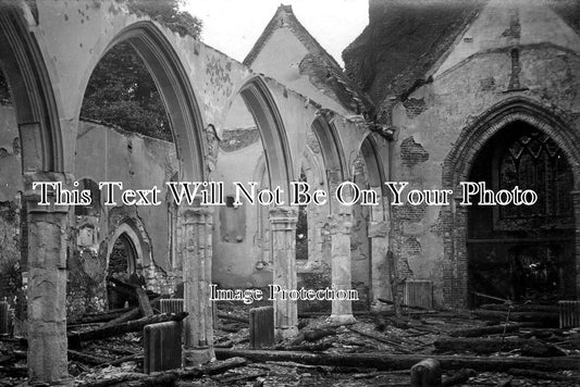 BK 666 - Wargrave Church, Suffragettes Burnt Down, Berkshire 1914