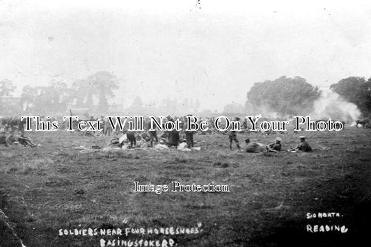BK 738 - Four Horseshoes Military Camp, Basingstoke Rd, Reading, Berkshire c1907