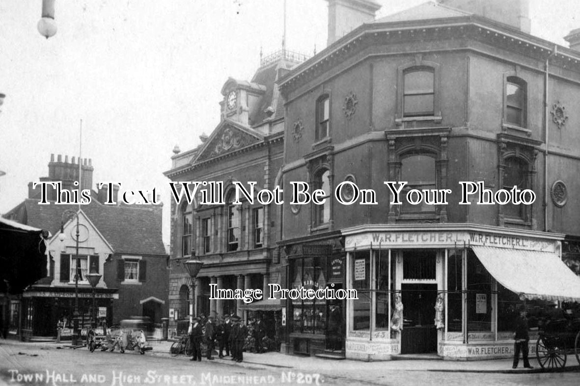 BK 739 - Town Hall & High Street, Maidenhead, Berkshire c1909