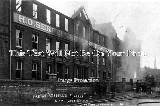BK 75 - Fire at Serpells Biscuit Factory, London Street, Reading, Berkshire 1904