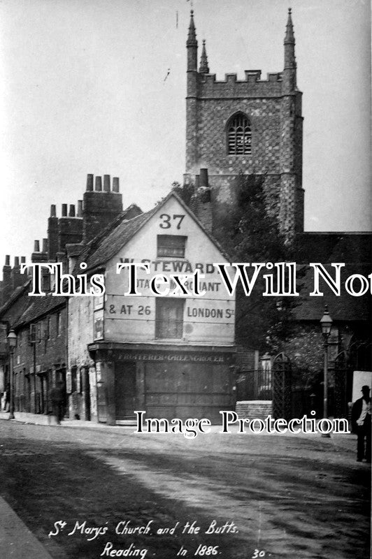 BK 82 - St Mary's Church & The Butts, Reading, Berkshire