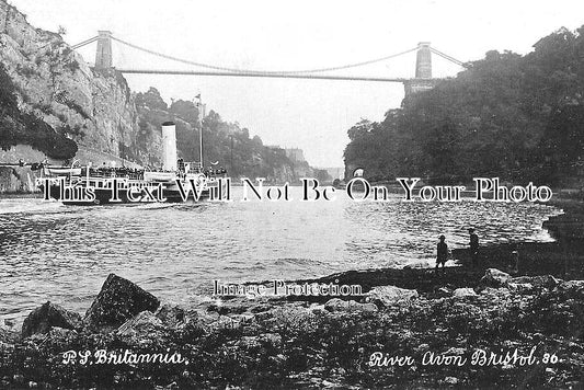 BR 312 - Steamer Britannia At Clifton Suspension Bridge, Bristol