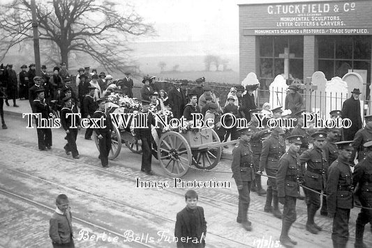 BR 346 - Bertie Bells Funeral, Stoker 1st Class, Bristol 1915 WW1