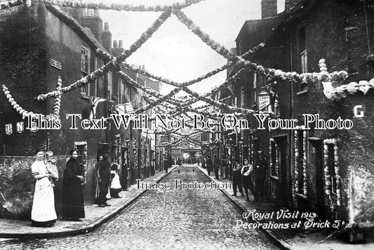 BR 412 - Royal Visit Decorations, Brick Street, Bristol 1913