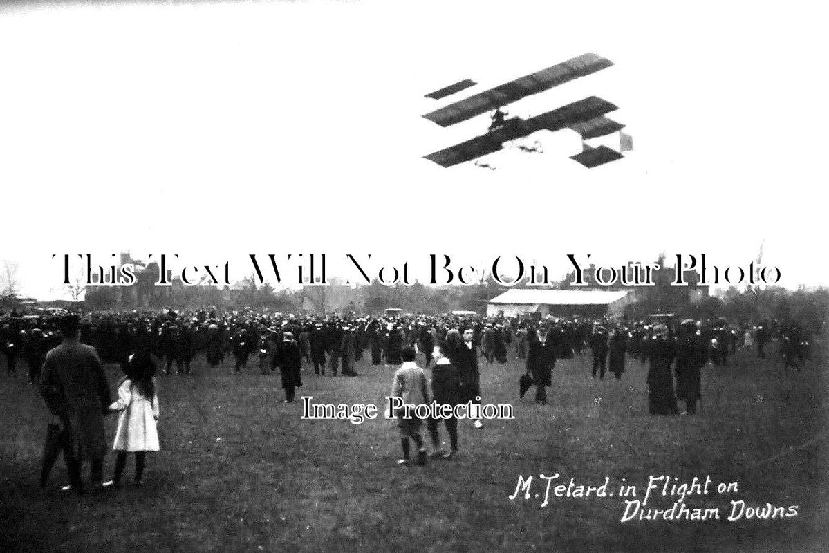 BR 494 - M Tetard In Flight, Durdham Downs, Bristol c1910