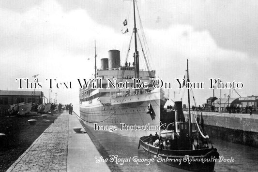 BR 694 - The Royal George Ship Entering Avonmouth Dock, Bristol c1914