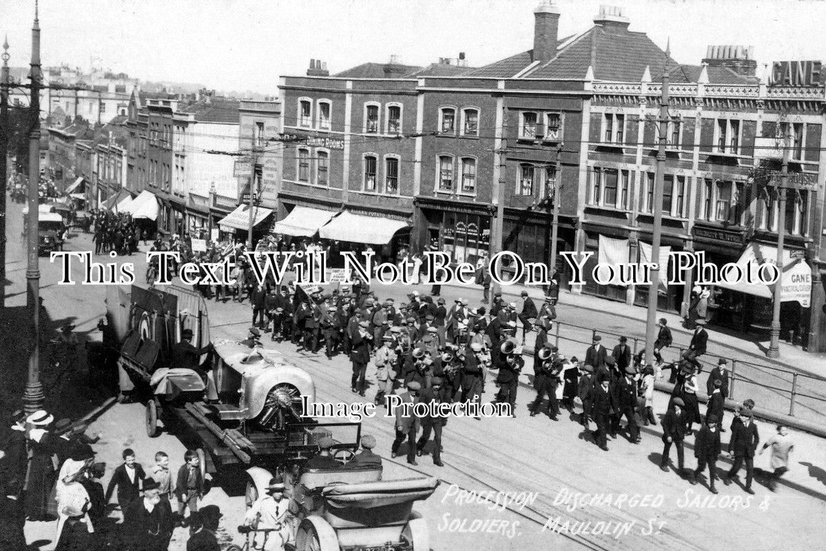 BR 73 - Soldiers & Sailors Protest March, Mauldin Street, Bristol c1920