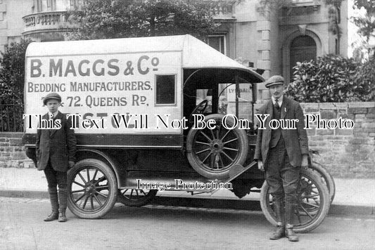 BR 976 - B Maggs Bed Van, Queens Road, Clifton, Bristol c1915