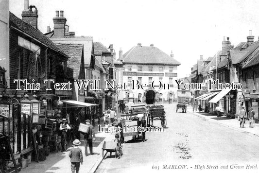 BU 1048 - High Street & Crown Hotel, Marlow, Buckinghamshire