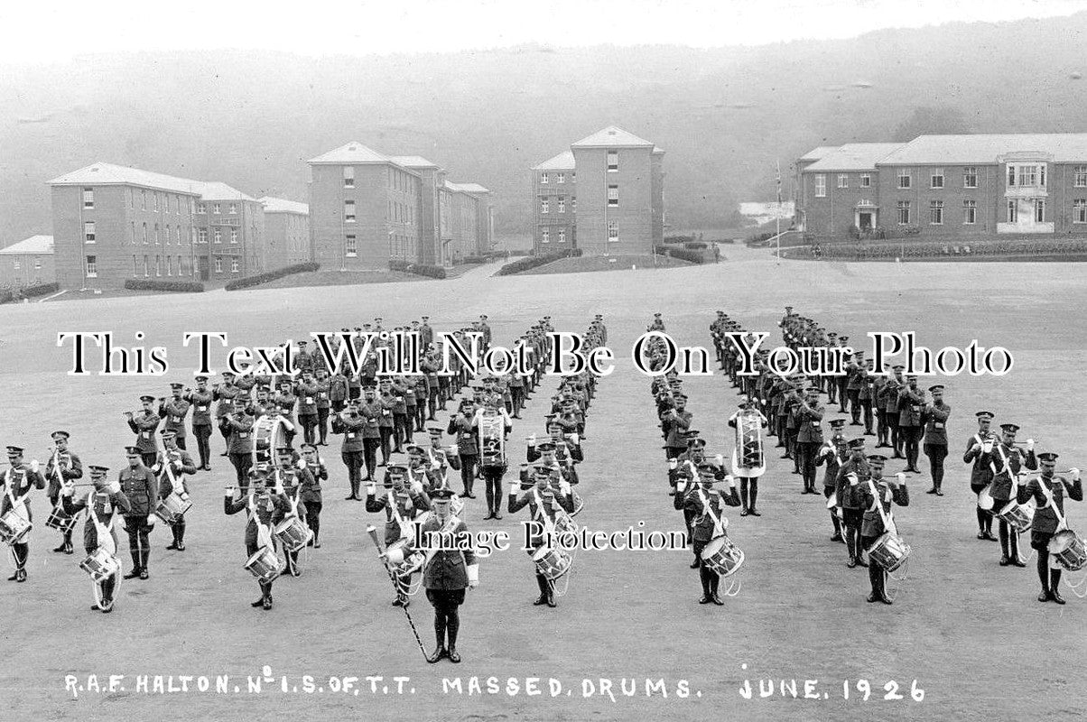 BU 1128 - RAF Halton T.T Massed Drums, Buckinghamshire 1926