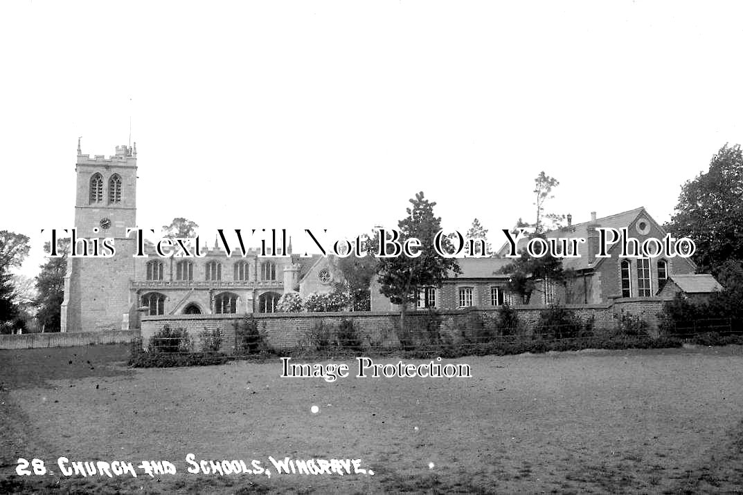 BU 1192 - Church & Schools, Wingrave, Buckinghamshire c1914