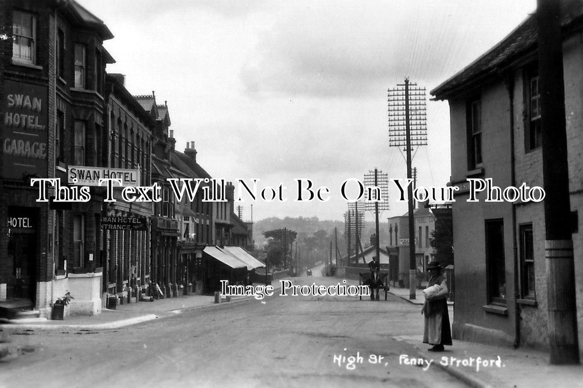 BU 129 - High Street, Fenny Stratford, Buckinghamshire c1935
