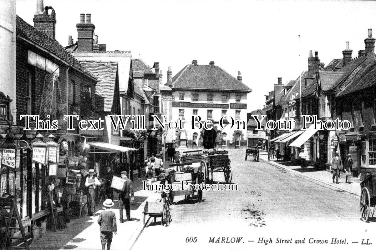 BU 1330 - High Street & Crown Hotel, Marlow, Buckinghamshire