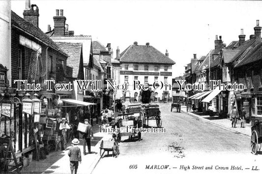 BU 1330 - High Street & Crown Hotel, Marlow, Buckinghamshire