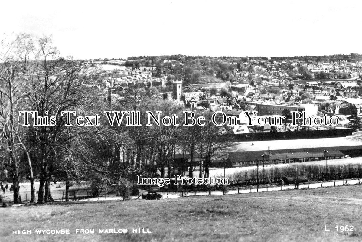 BU 1357 - High Wycombe From Marlow Hill, Buckinghamshire c1959