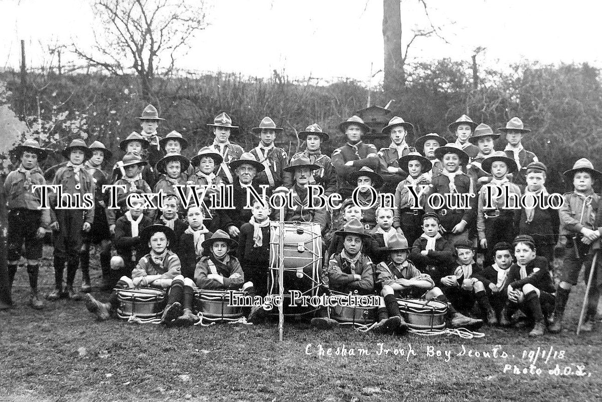 BU 1378 - Chesham Troop Boy Scouts, Buckinghamshire 1918